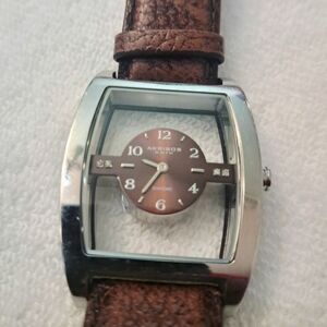 Akribos XXIV AK820SSBR 3ATM Water Resistance Stainless Steel Leather Watch